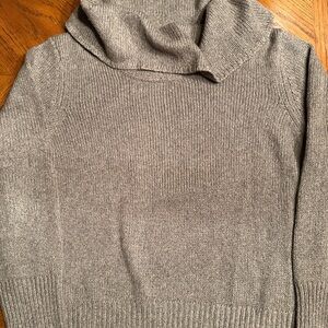 LOFT Heathered Gray Knit Sweater